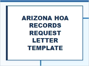Arizona Hoa Records Request Letter Template