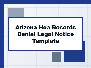 Arizona Hoa Records Denial Legal Notice Template