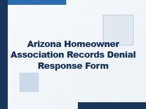 Arizona Homeowner Association Records Denial Response Form