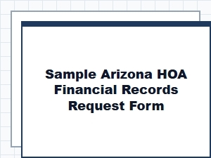 Sample Arizona Hoa Financial Records Request Form